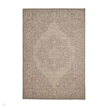 Flatweave Gel Medallion Latte Rug-Melrose-Rug Love - The Most Loved Rug Store